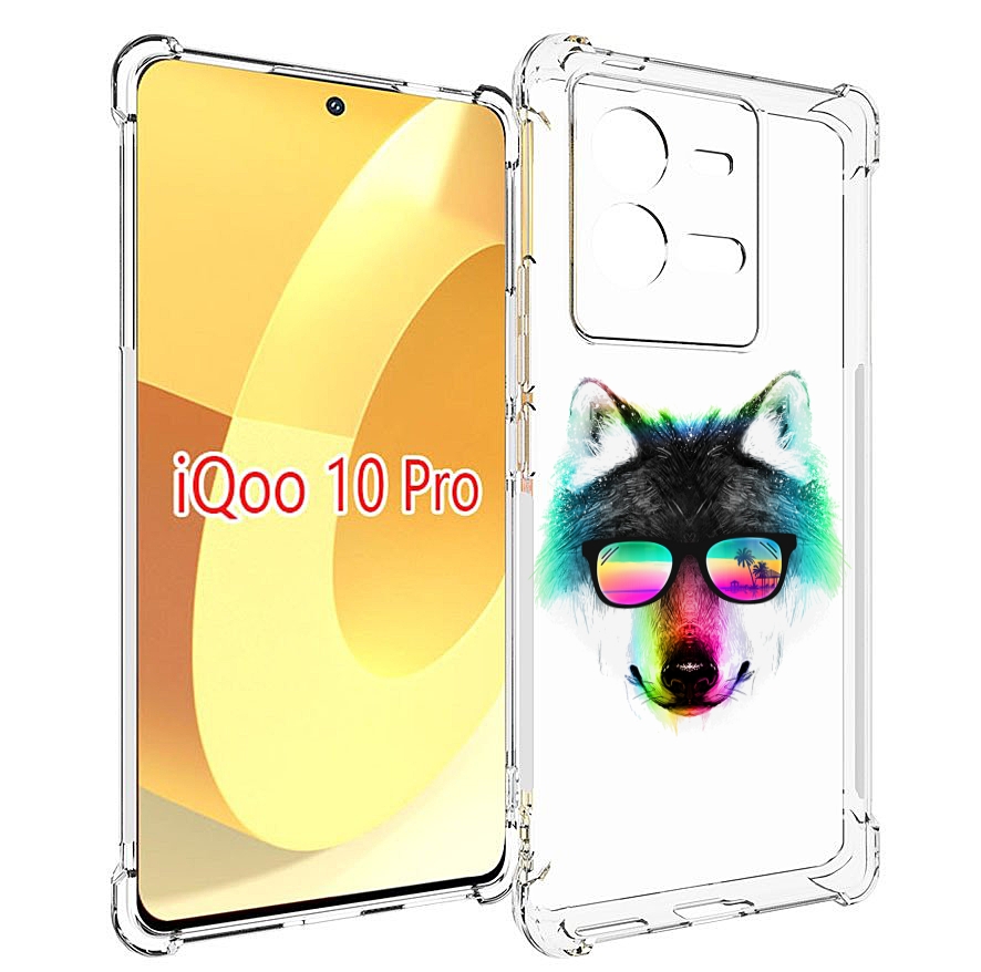 

Чехол MyPads радужный волк для Vivo iQOO 10 Pro, Прозрачный, Tocco