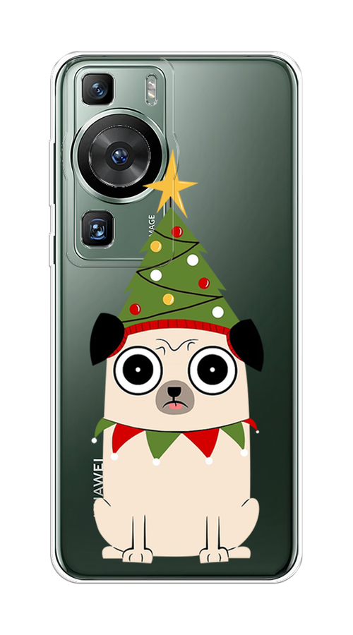 

Чехол на Huawei P60/P60 Pro "Собачка с ёлочкой", Бежевый;красный;зеленый, 6121050-1