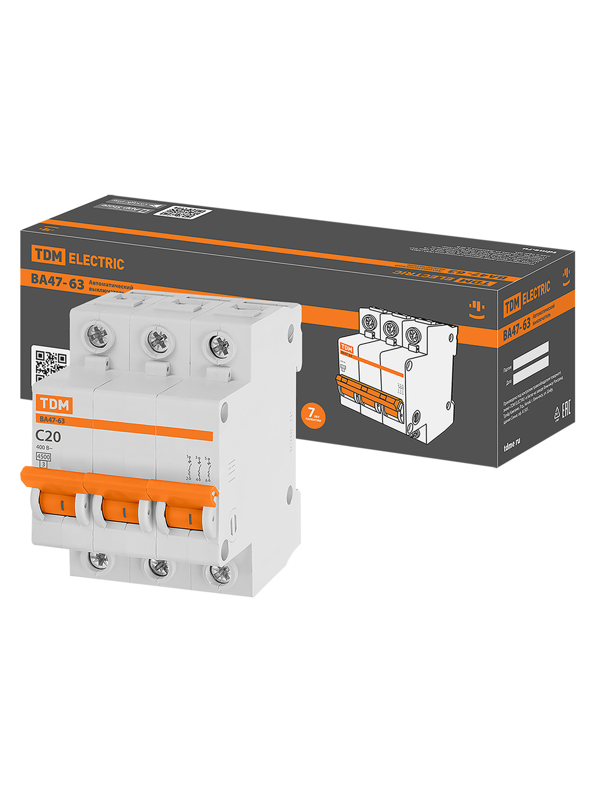 

Автоматический выключатель TDM ELECTRIC SQ0218-0020, ВА47-63