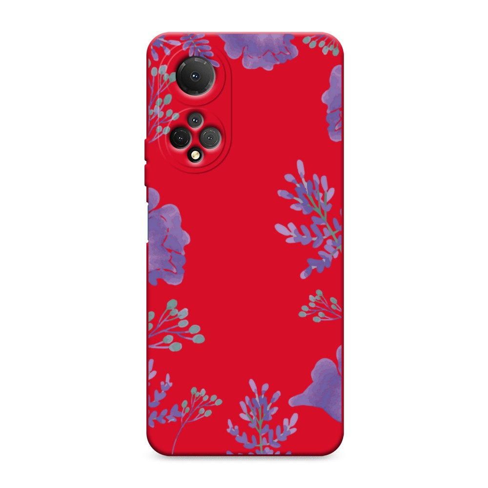 

Чехол Awog 6108853-1 для Honor X7 "Сиреневая цветочная рамка", 6108853-1