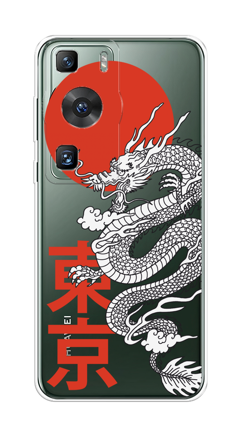 

Чехол на Huawei P60/P60 Pro "Китайский дракон", Черный;красный;белый, 6121050-1