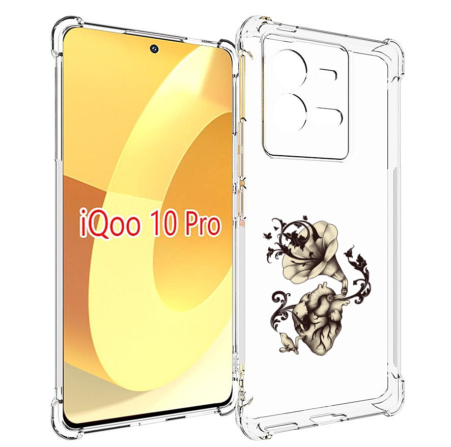 

Чехол MyPads Граммофон для Vivo iQOO 10 Pro, Прозрачный, Tocco