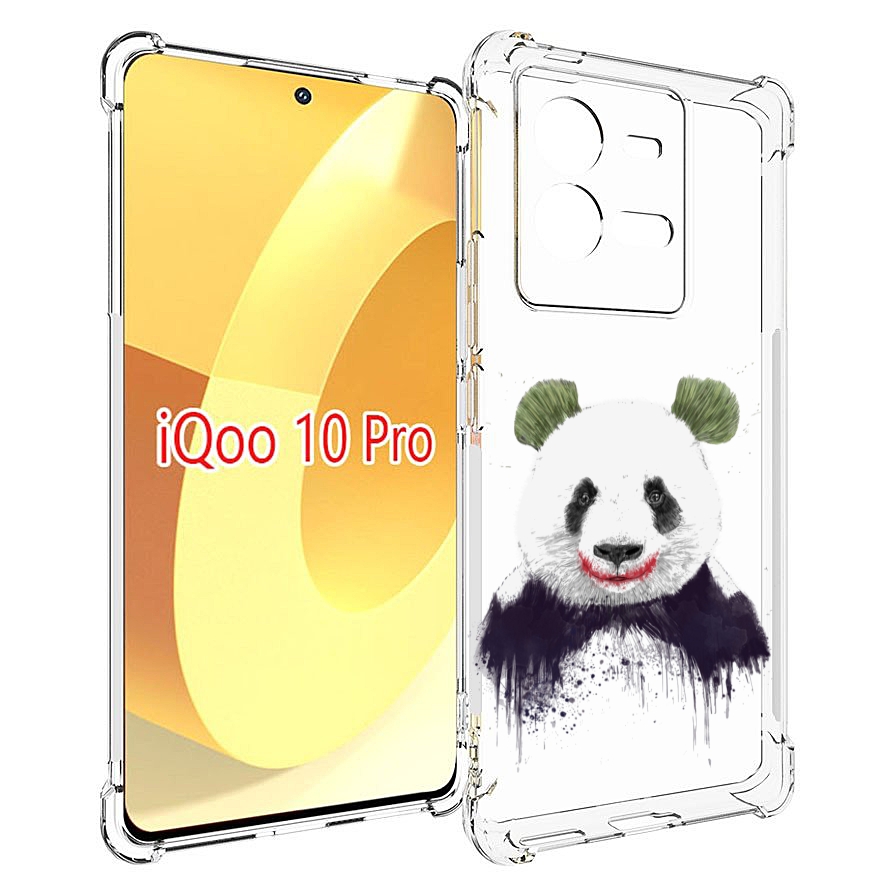 

Чехол MyPads панда джокер для Vivo iQOO 10 Pro, Прозрачный, Tocco