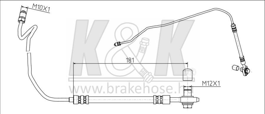 

Шланг тормозной задн лев AUDI: A6 (4B,C5) /Avant/ 1.8 07.97-01.05