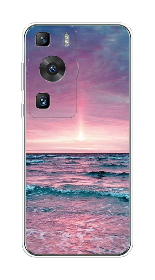 

Чехол на Huawei P60/P60 Pro "Восход 3", Розовый;голубой, 6121050-1