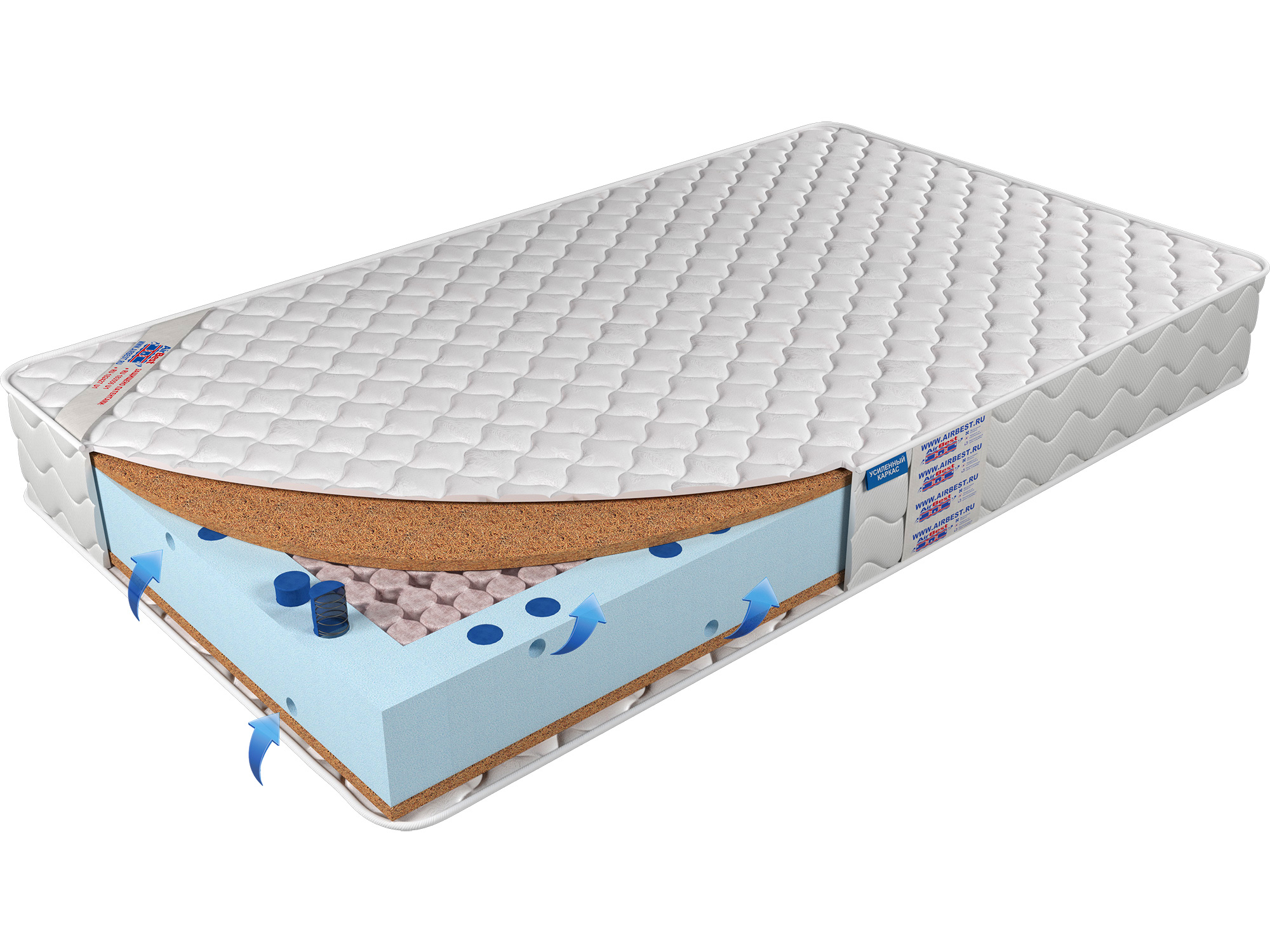 

Матрас Airbest Brave s1000 220x240x20, Белый, Матрас Airbest Brave s1000