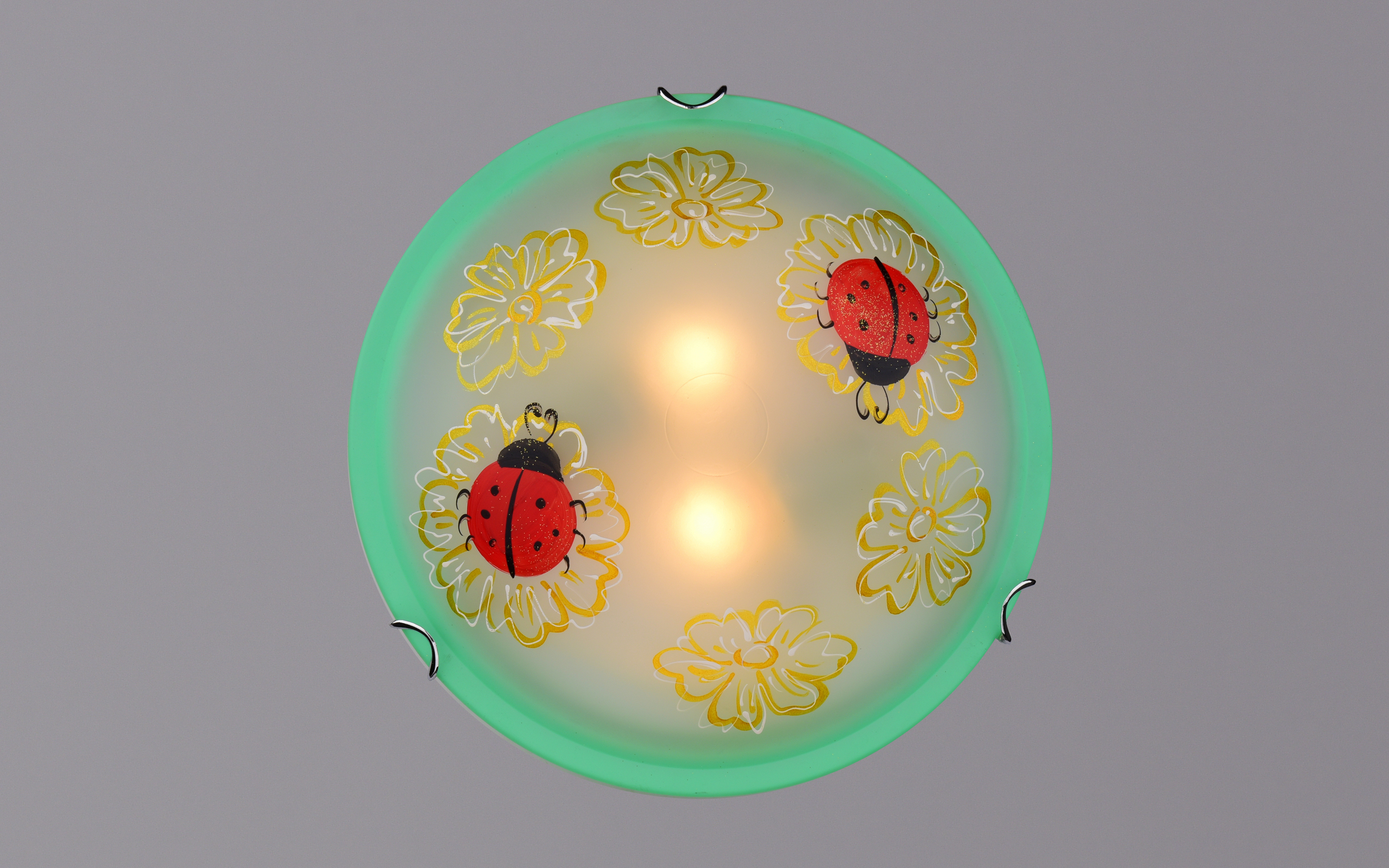 фото Светильник настенный россвет рс-117 божья коровка зеленая (д.300)