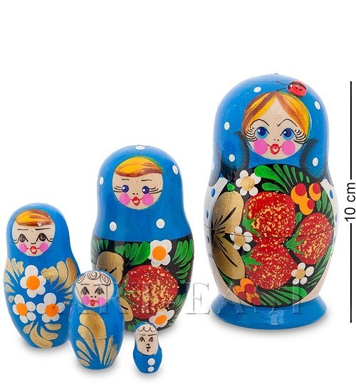 

Матрешка Народные промыслы 5м Настя мал. МР-27/23-A 113-702030, Голубой