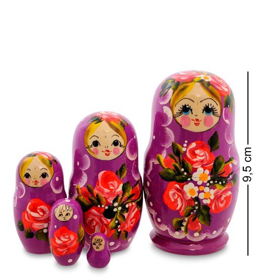 

Матрешка Народные промыслы 5м Настюша МР-27/18-D 113-708610, Фиолетовый