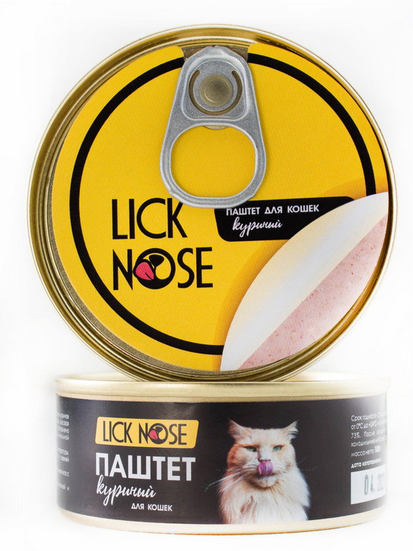 

Консервы для кошек Lick Nose паштет куриный 12 шт х 100 гр