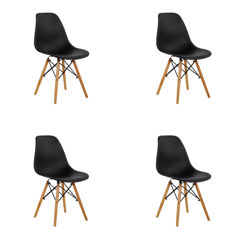 фото Стул eames чёрный, zt-1-1b, 4 шт.