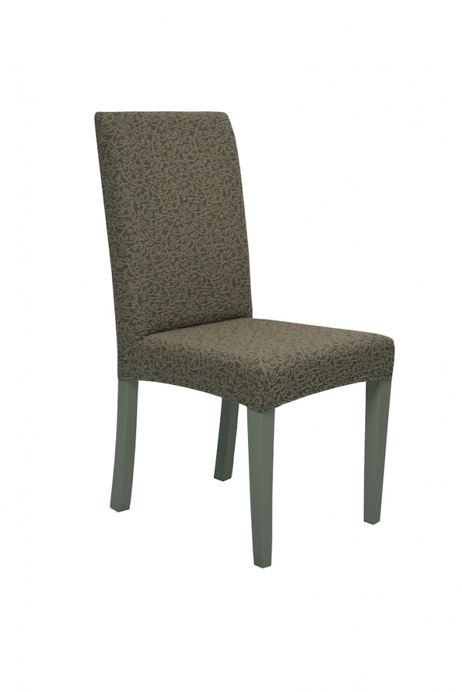 фото Чехол на стул без оборки venera "жаккард", цвет бежевый, 1 предмет