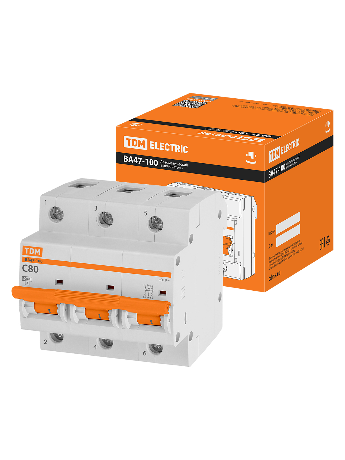 

Автоматический выключатель TDM ELECTRIC SQ0207-0076, ВА47-100