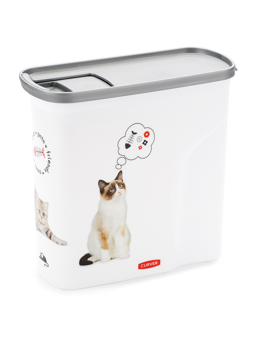 Контейнер для корма Curver PET LIFE CAT белый, л, 1.5 кг