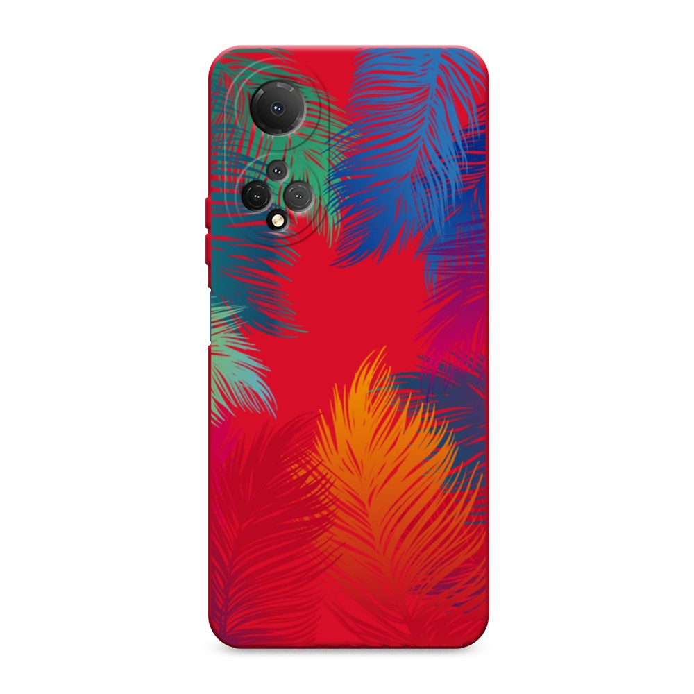 

Чехол Awog 6108853-1 для Honor X7 "Рамка из перьев", 6108853-1
