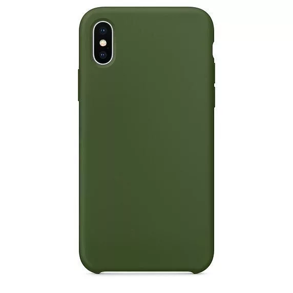 

Чехол силиконовый Case для Apple iPhone Xs хаки, Зеленый