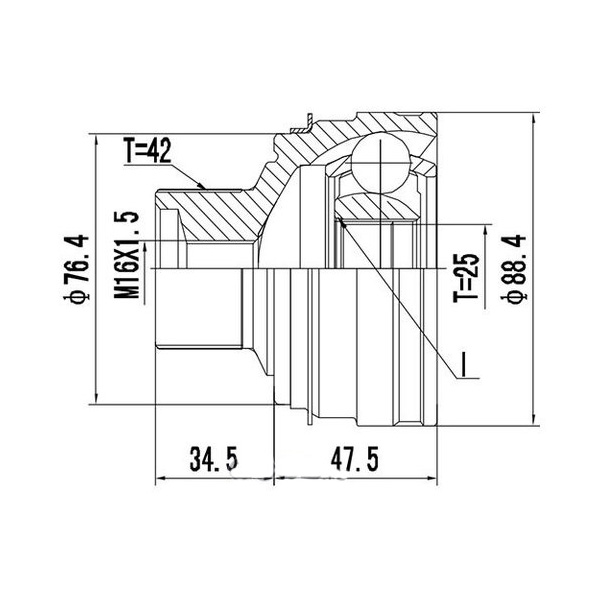 

Шрус Наружный Zikmar арт. Z87458R