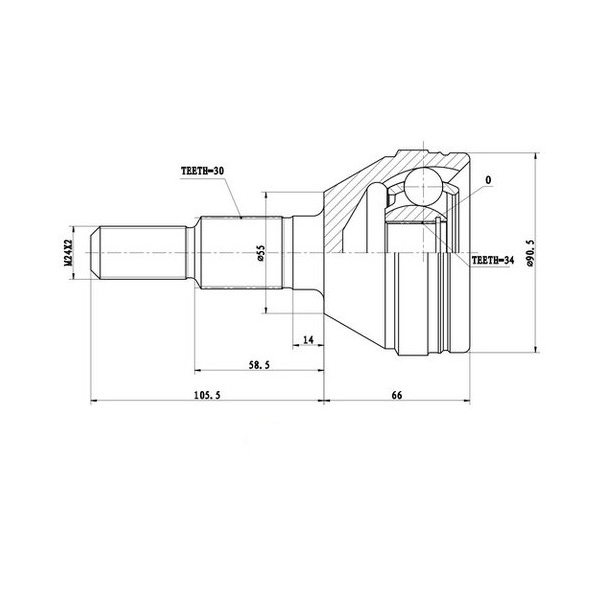 

Шрус Наружный Zikmar арт. Z87350R