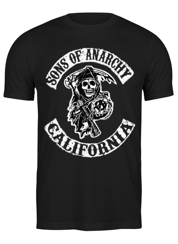 

Футболка мужская Printio Sons of anarchy черная L, Черный, Sons of anarchy