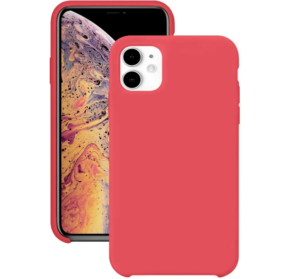 

Чехол силиконовый Case для Apple iPhone 11 малиновый холодный, Розовый