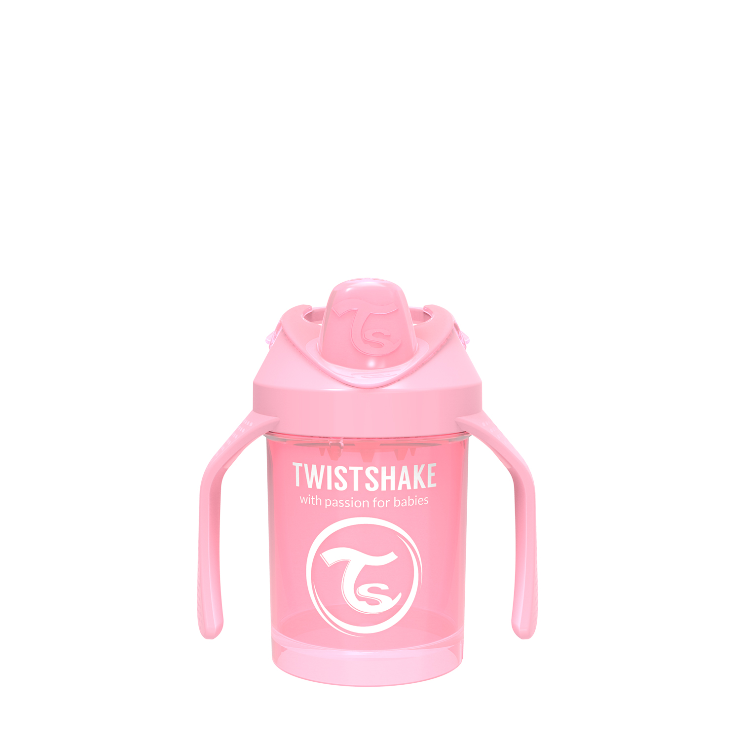 фото Поильник twistshake mini cup 230 мл. пастельный розовый (pastel pink). возраст 4+m.