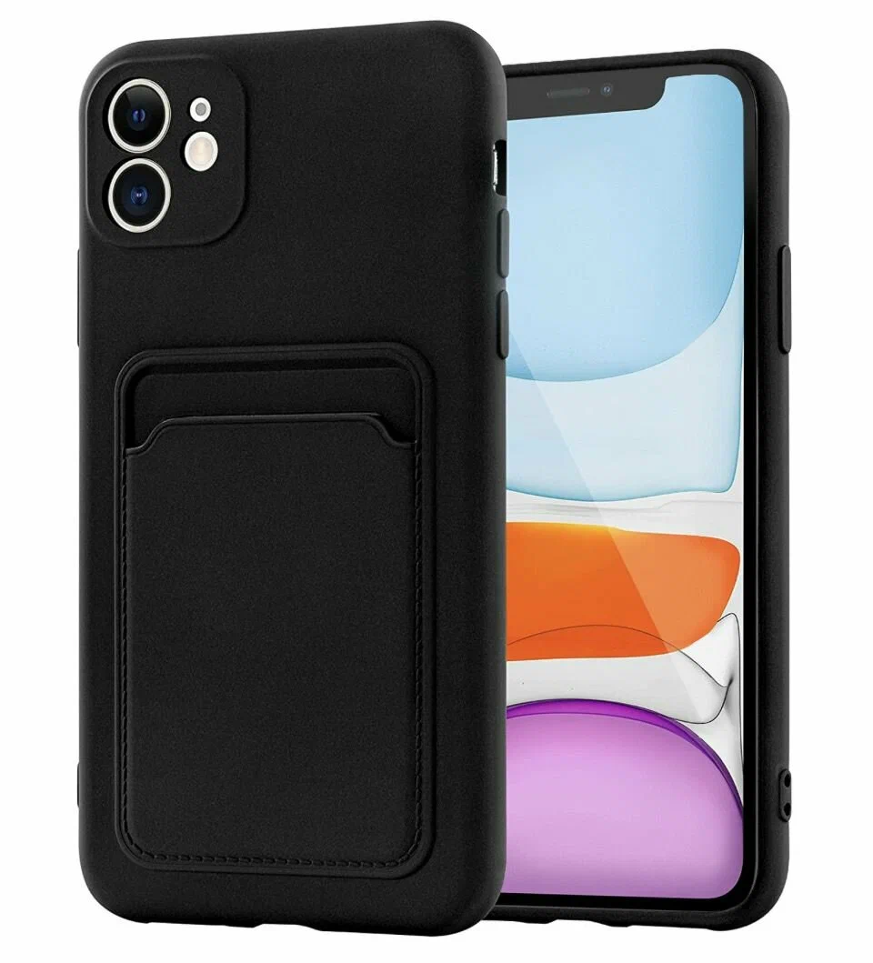 

Чехол с кармашком для карточки для iPhone 11 черный