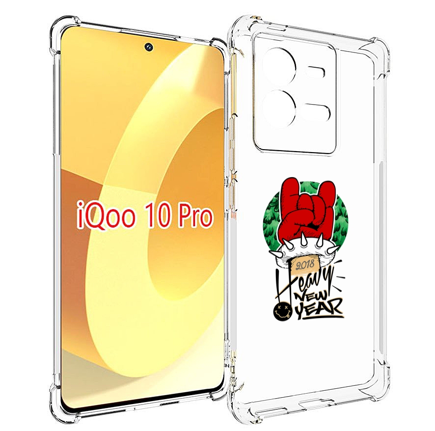 

Чехол MyPads Гангстер новый год для Vivo iQOO 10 Pro, Прозрачный, Tocco