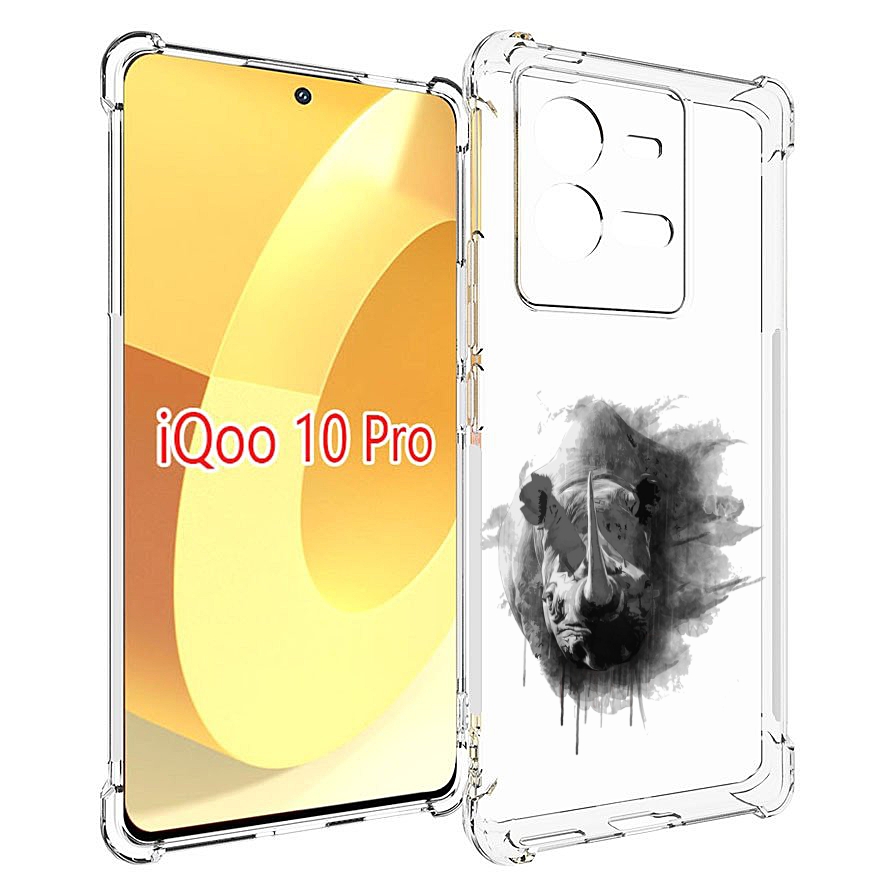 

Чехол MyPads носорог для Vivo iQOO 10 Pro, Прозрачный, Tocco