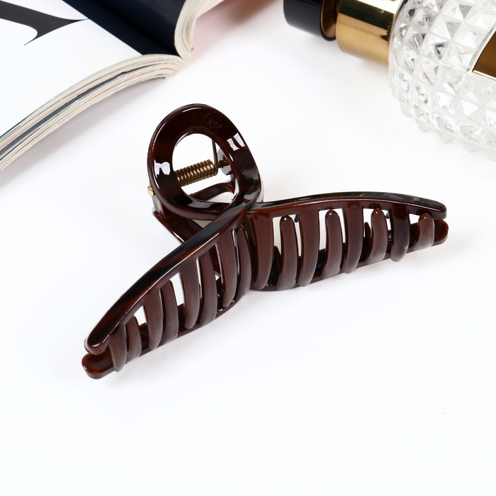 

Заколка-краб женская 9499415-12p коричневая, Коричневый, 9499415-12p