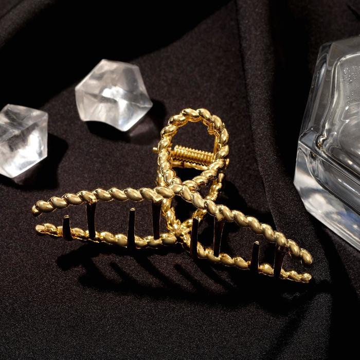 

Заколка-краб женская 5423331 золото, Золотистый, 5423331