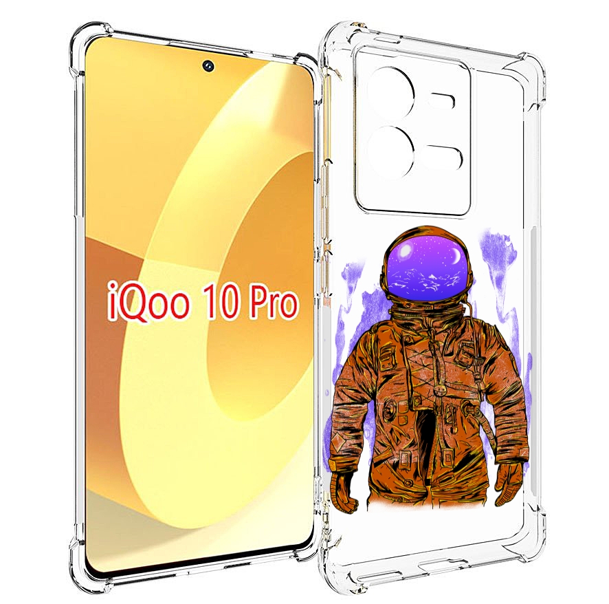 

Чехол MyPads нарисованный мужчина в скафандре для Vivo iQOO 10 Pro, Прозрачный, Tocco