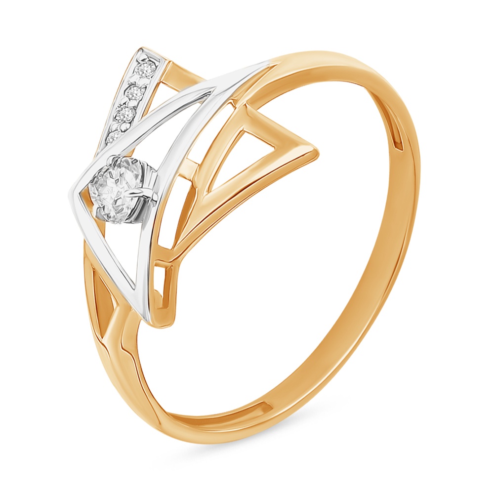 

Кольцо из золота р.  585Gold 301011986, фианит, 301011986