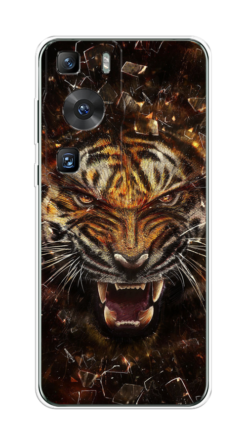 

Чехол на Huawei P60/P60 Pro "Тигр осколки", Оранжевый;серый;черный, 6121050-1
