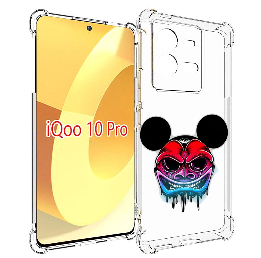 

Чехол MyPads микки в маске для Vivo iQOO 10 Pro, Прозрачный, Tocco