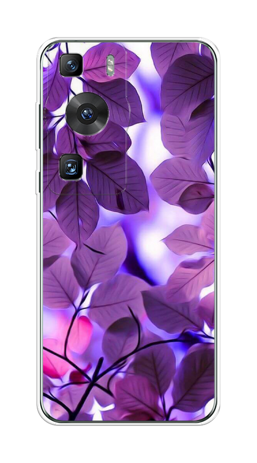 

Чехол на Huawei P60/P60 Pro "Сиреневые листики", Фиолетовый;голубой, 6121050-1