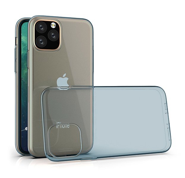 фото Чехол-накладка для apple iphone 11 pro силиконовый (прозрачо-синий) nobrand