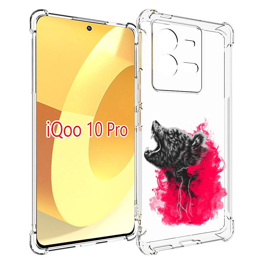 

Чехол MyPads медведь в дымке для Vivo iQOO 10 Pro, Прозрачный, Tocco