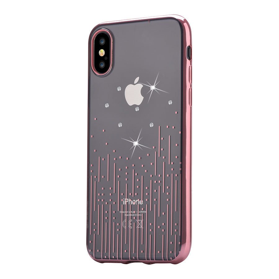 фото Чехол devia meteor crystal series case для apple iphone xs max пластиковый rose gold