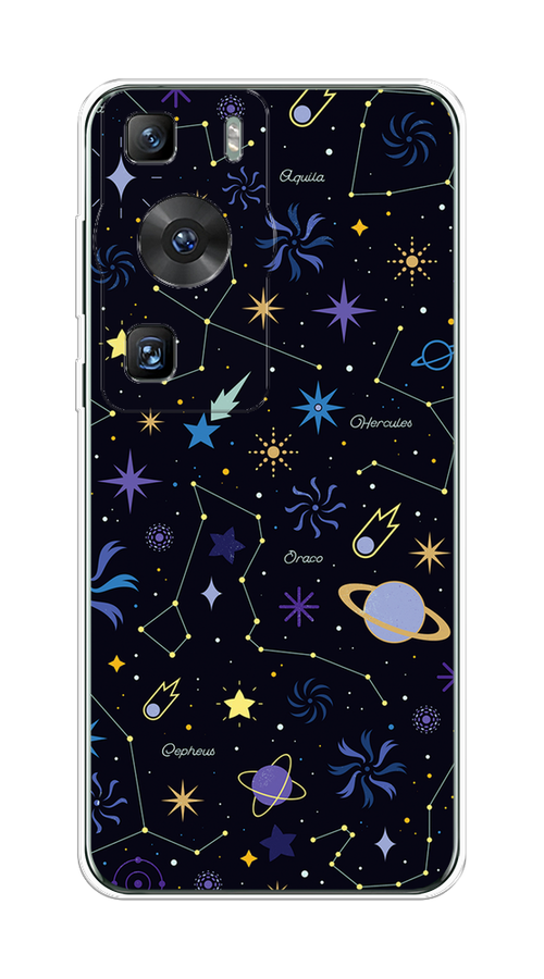 

Чехол на Huawei P60/P60 Pro "Цветной космос", Желтый, 6121050-1
