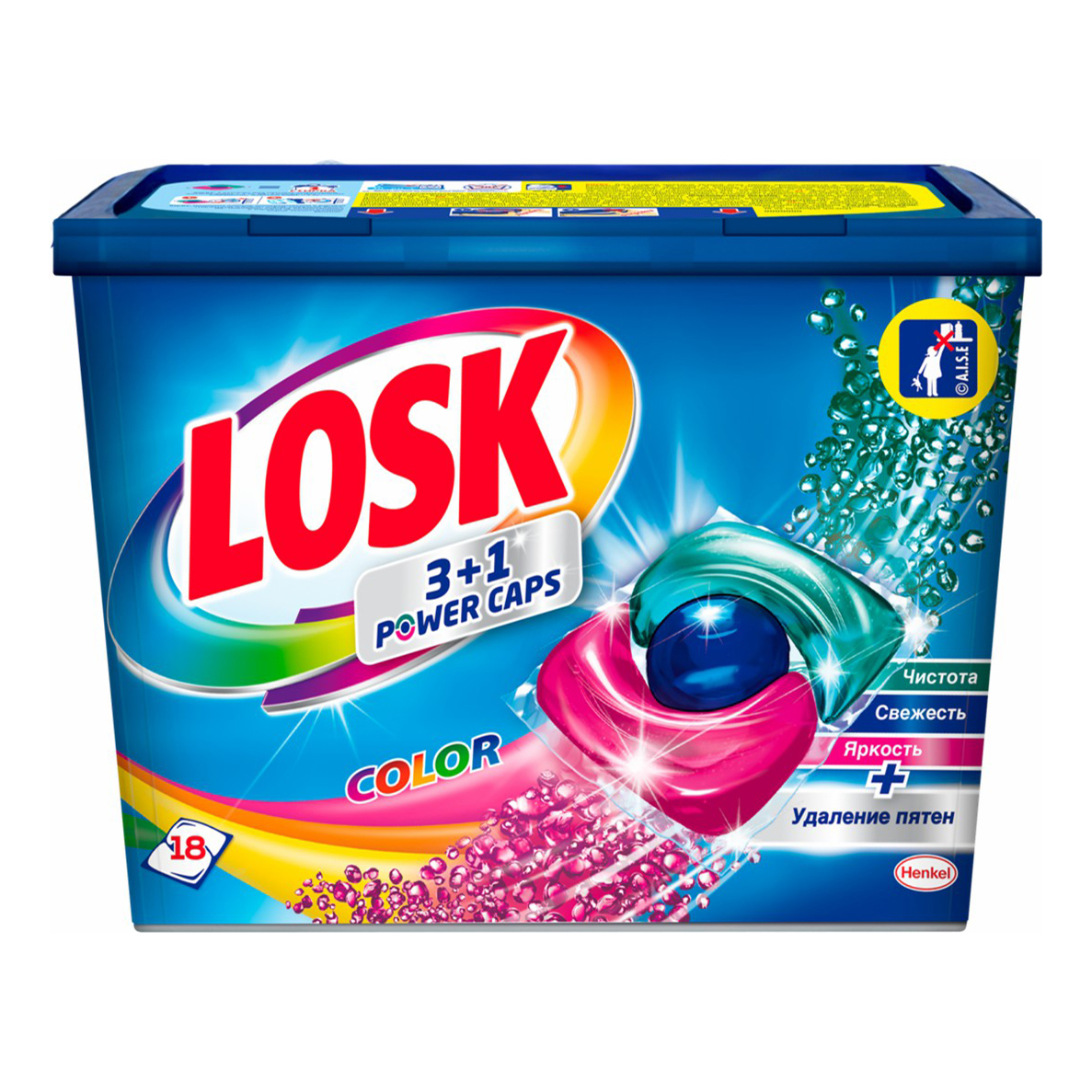 

Капсулы для стирки Losk Power Caps Color 18 шт