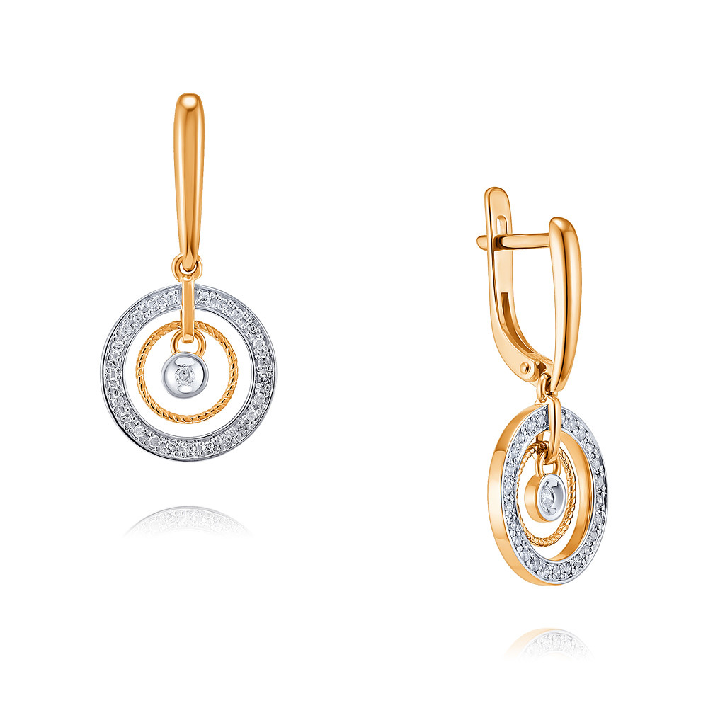 

Серьги подвески из красного золота с бриллиантом ADAMAS 24039814/01-А50Д-41, 24039814/01-А50Д-41