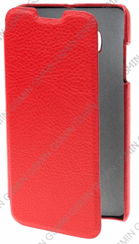 Кожаный чехол для Huawei Ascend Y300 Art Case Book (Красный)