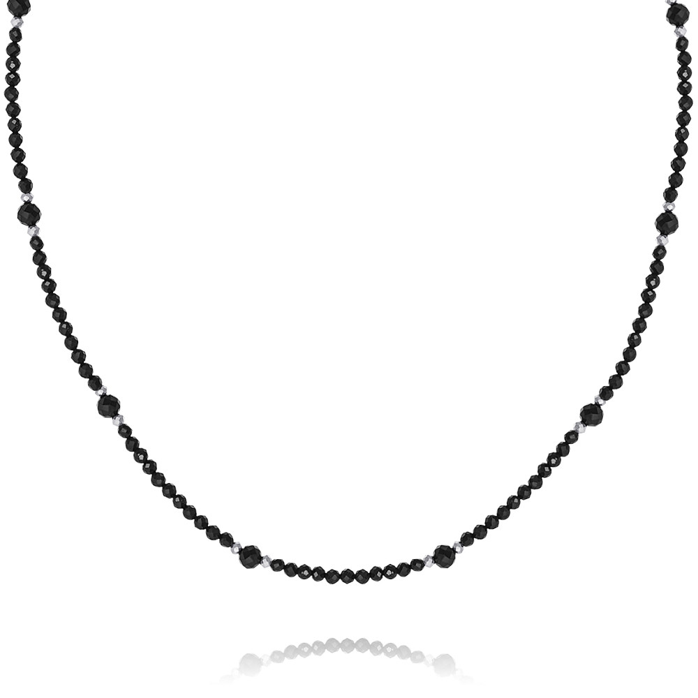 

Бусы из серебра 42 см ADAMAS 84040006/01-С8Д-669, шпинель/фианит, 84040006/01-С8Д-669