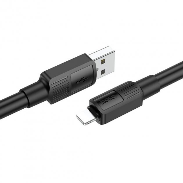 

Кабель HOCO X84 USB Lightning 1M 2.4A черный (IS003650), X84