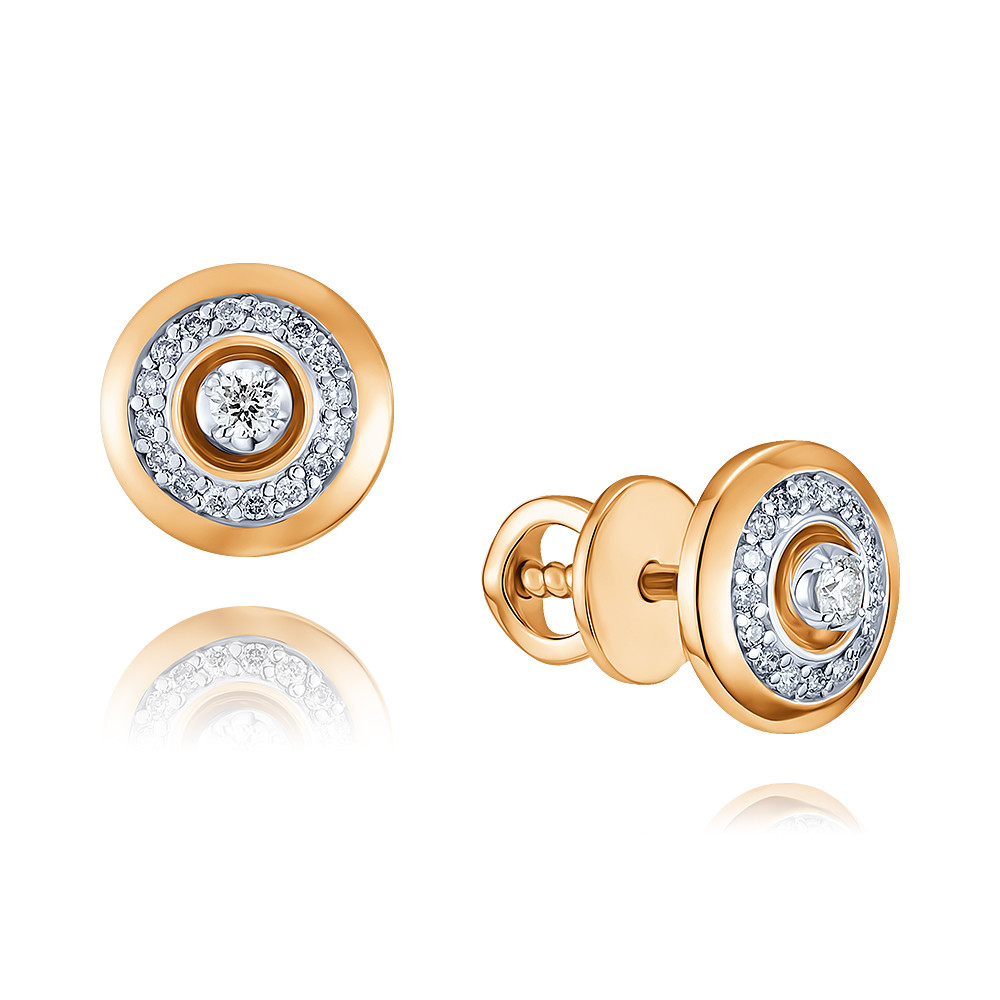

Серьги-пусеты из красного золота с бриллиантом ADAMAS 21039999/01-А50Д-41, 21039999/01-А50Д-41
