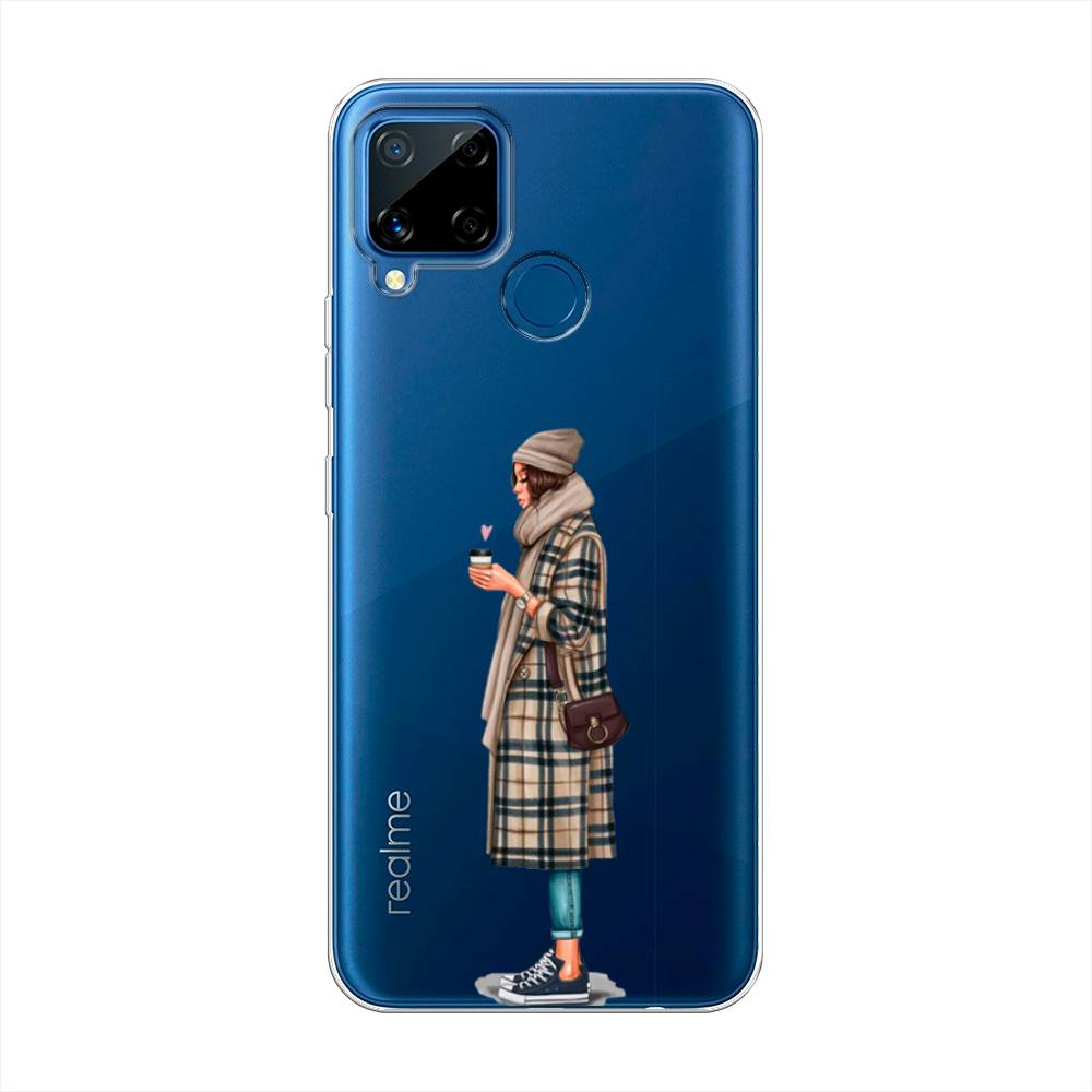 

Чехол на Oppo Realme C15 "Утренний кофе", Коричневый;бежевый, 255050-6