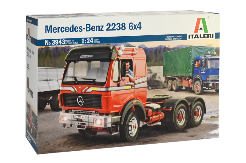 фото Сборная модель italeri 1/24 автомобиль mercedes benz 2238 6x4 3943