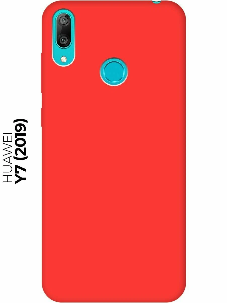 

Чехол матово силиконовый для Huawei Y7 2019 Red, Красный