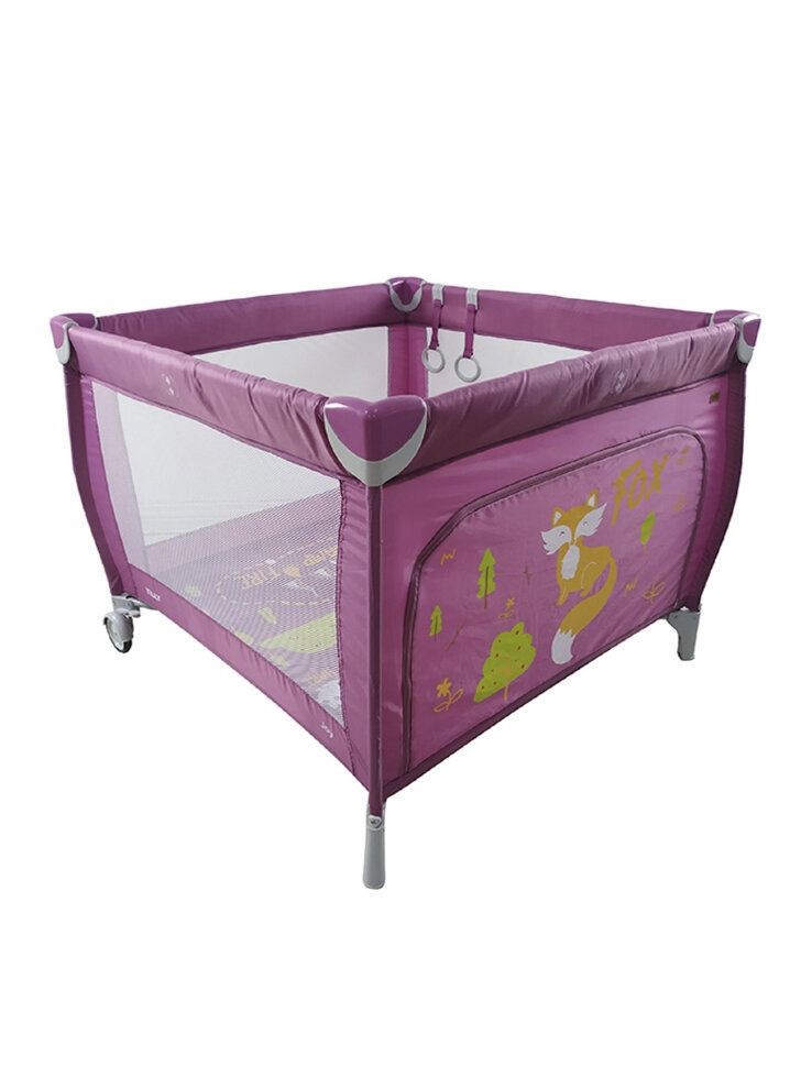 

Манеж детский BABY TILLY T-1031 Joy Orchid Purple с рисунком, Розовый