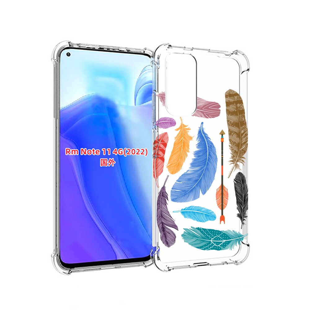

Чехол MyPads разноцветные перья для Xiaomi Redmi Note 11 4G ( Глобальная версия ), Tocco
